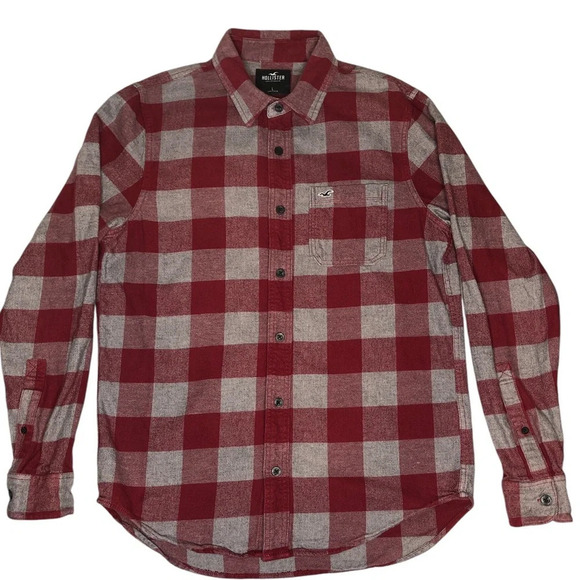 HOLLISTER MEN’S FLANNEL BUTTON DOWN PLAID SHIRT - Picture 2 of 7